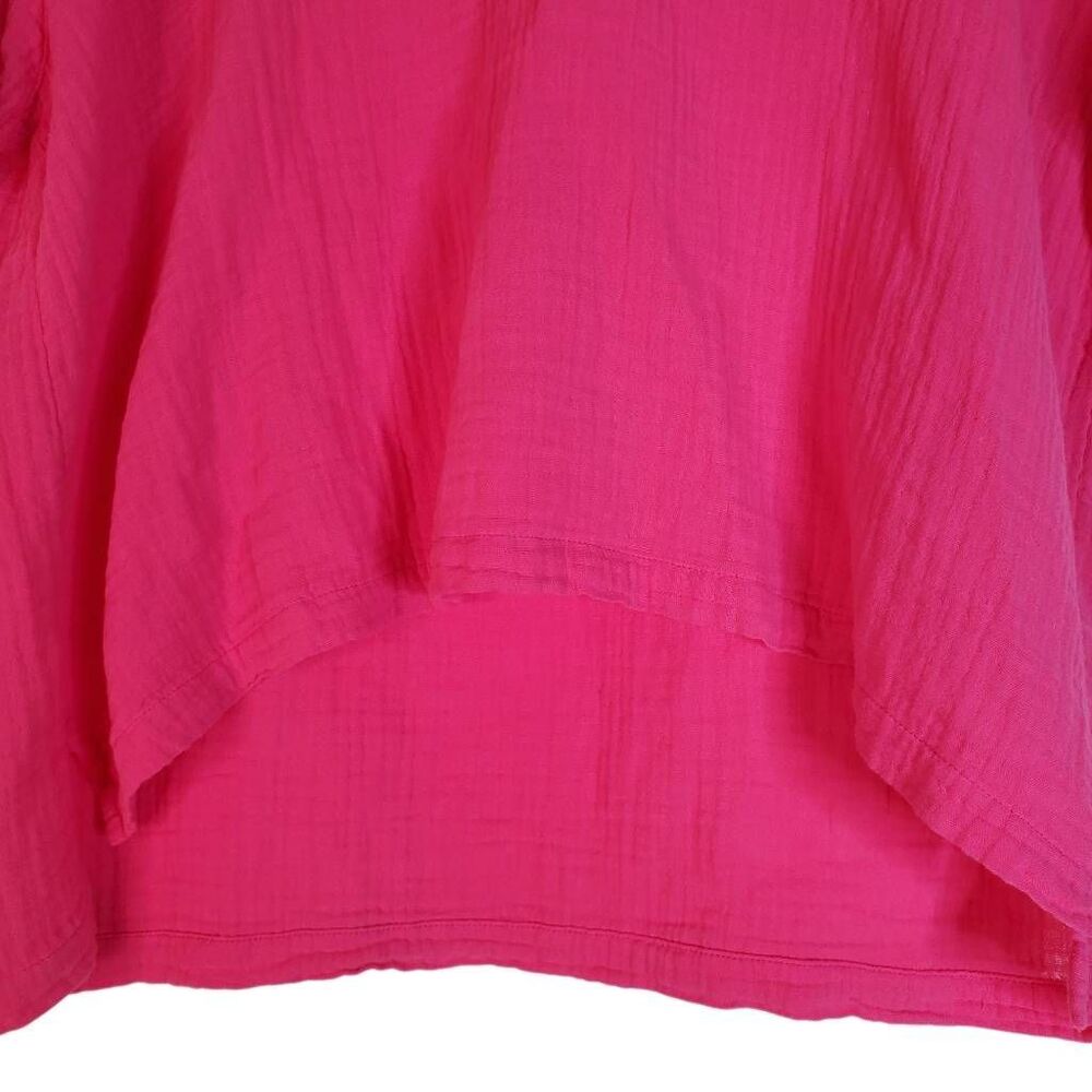 Xirena Avery 100% Cotton Gauze Muslin Top Hot Pink Size‎ M - Picture 4 of 13